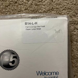 *new* B14-L-H Full Coverage Bra Front Zipper Large Recovery Post Op Compression